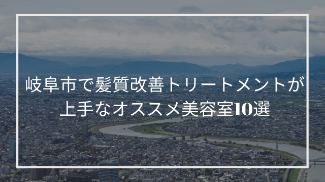 岐阜市で髪質改善トリートメントが上手なオススメ美容室10選 髪質改善 縮毛矯正 美容室検索サイト By Good Vibes Hair